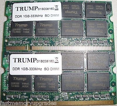 2GB PC2700 DDR SODIMM (1GB X2) DELL LATITUDE D800 X300 NOTEBOOK LAPTOP 
