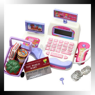 Display and Scanning Function Cash Register Toy Supermarket Toy Kids 