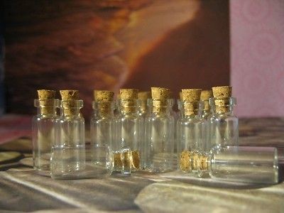 50 1.5ml vials. Little corked clear glass bottles. Arts crafts and 