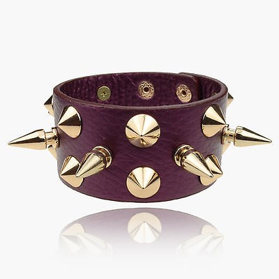 spiked leather bracelets in Bracelets