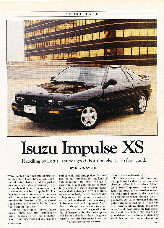 1990 Isuzu Impulse XS   Driving Impression   Classic Article H11