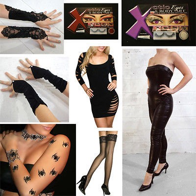 Plus Size Halloween Costume Witch Evil Black Spider Wicked Sexy Makeup 