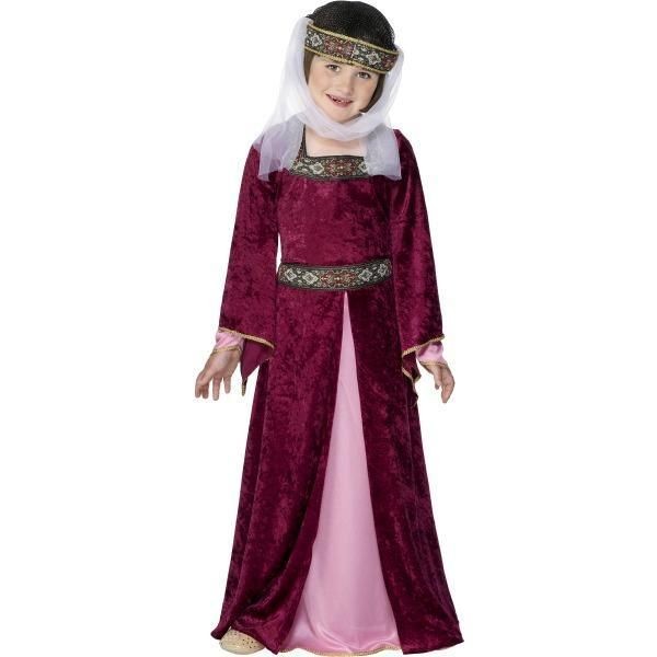 Kids Maid Marion Dress w/ Headpiece Smiffys Fancy Dress Costume
