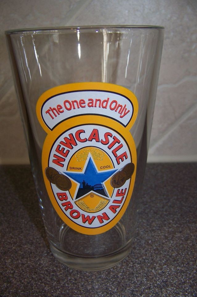NEWCASTLE BROWN ALE The One and Only PINT GLASS UNITED KINGDOM BREWERY