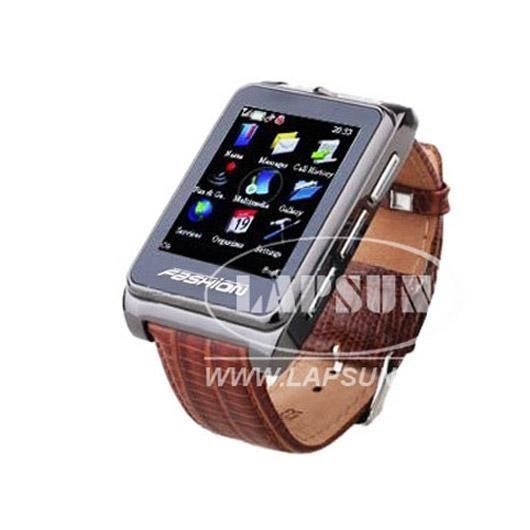   Leather Touch Screen GSM Mobile Cell Phone Watch Camera S9110 Brown UK