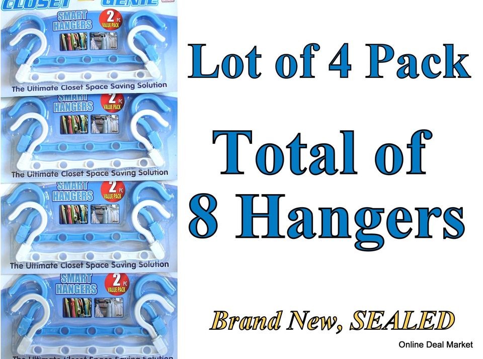   Pack (total of 8 SMART HANGERS) Space SAVING Closet ORGANIZER Hanger