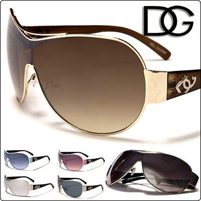   Aviator DG Eyewear Fashion Womens Sunglasses Metal Frame Brown Lens