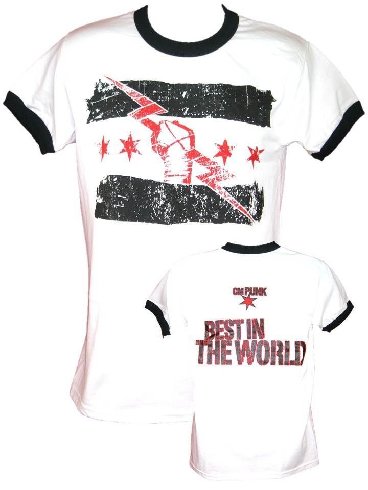 CM Punk Best in The World White Ringer T shirt