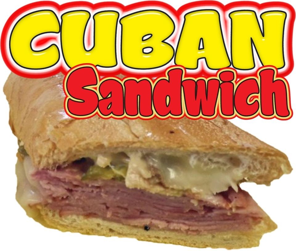 Cuban Sandwich Decal 8 Concession Restaurant Food Truck Van Vinyl 