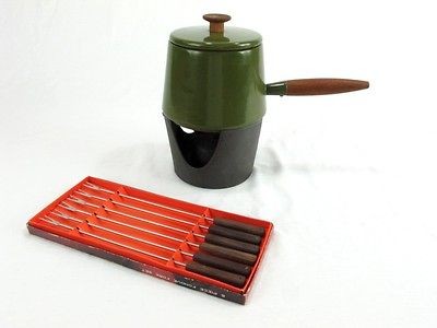 COPCO MICHAEL LAX FONDUE POT SET VTG MID CENTURY DANISH MODERN HOLLAND