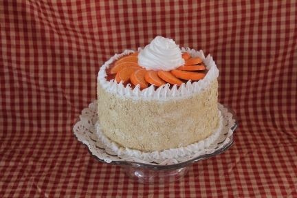 Lifesize Double Candied Orange Cake Fake Display Artificial Food photo 