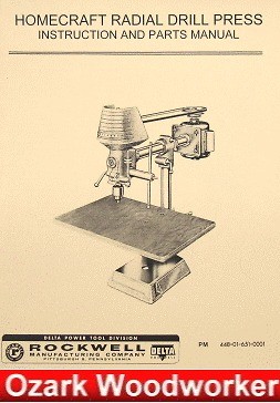 DELTA HOMECRAF​T Radial Drill Press Operators & Parts Manual 0236
