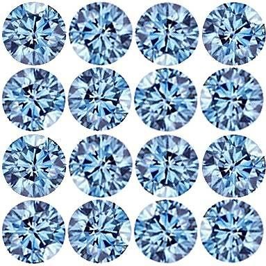   MM BEAUTIFUL VVS AQUA/BLUE ROUND CUT NATURAL DIAMONDS WHOLESALE LOT
