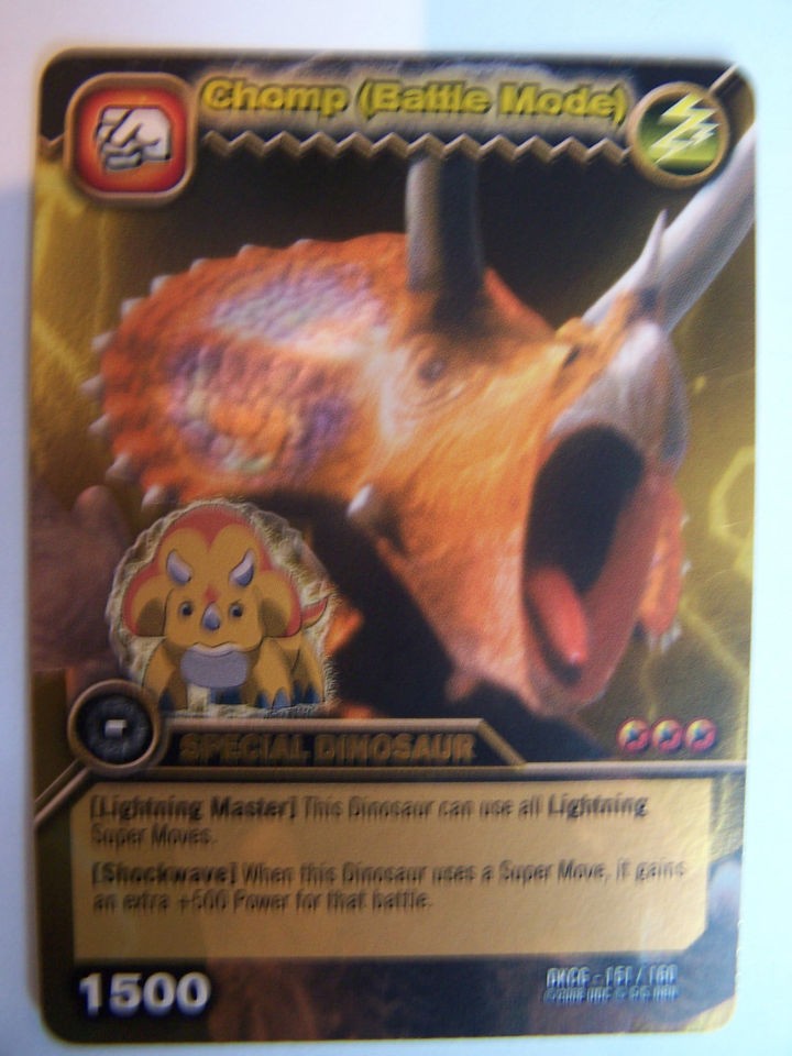 Dinosaur King Trading Card gold Special Dinosaur card Chomp Battle 