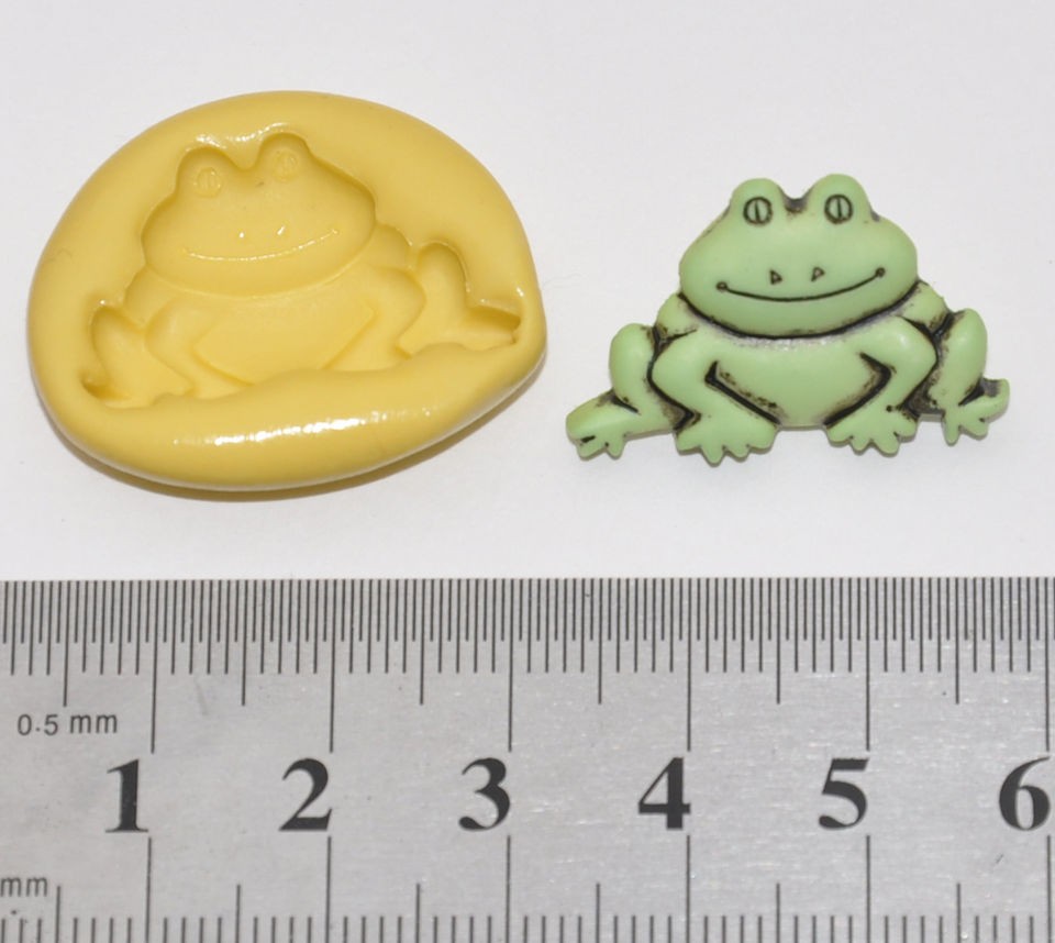 FROG PUSH MOULD Sugarcraft RESIN CLAY CANDY FOOD Safe Cake