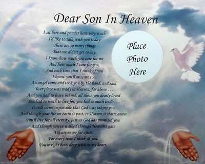 in loving memory poems for a son