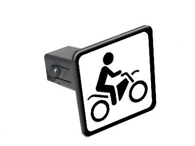 Dirt Pit Bike Off Road Sign   1.25 Tow Trailer Hitch Cover Insert