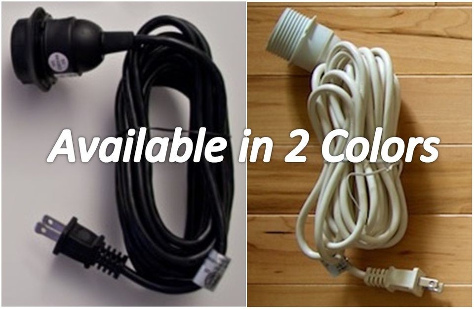IKEA HEMMA Pendant Lamp Light Cord Set (2 Colors Black/White)