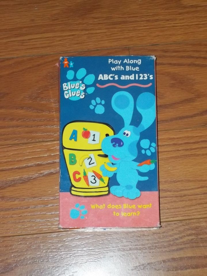 Blues Clues VHS Video Play Along with Blue ABCs and 123s ABC ...