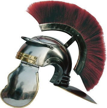 Roman Helmet Knights Gladiator Armor With Red Brush