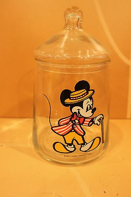 Vintage Mickey Mouse Glass Candy Jar GREAT GIFT FILL WITH HOME MADE 