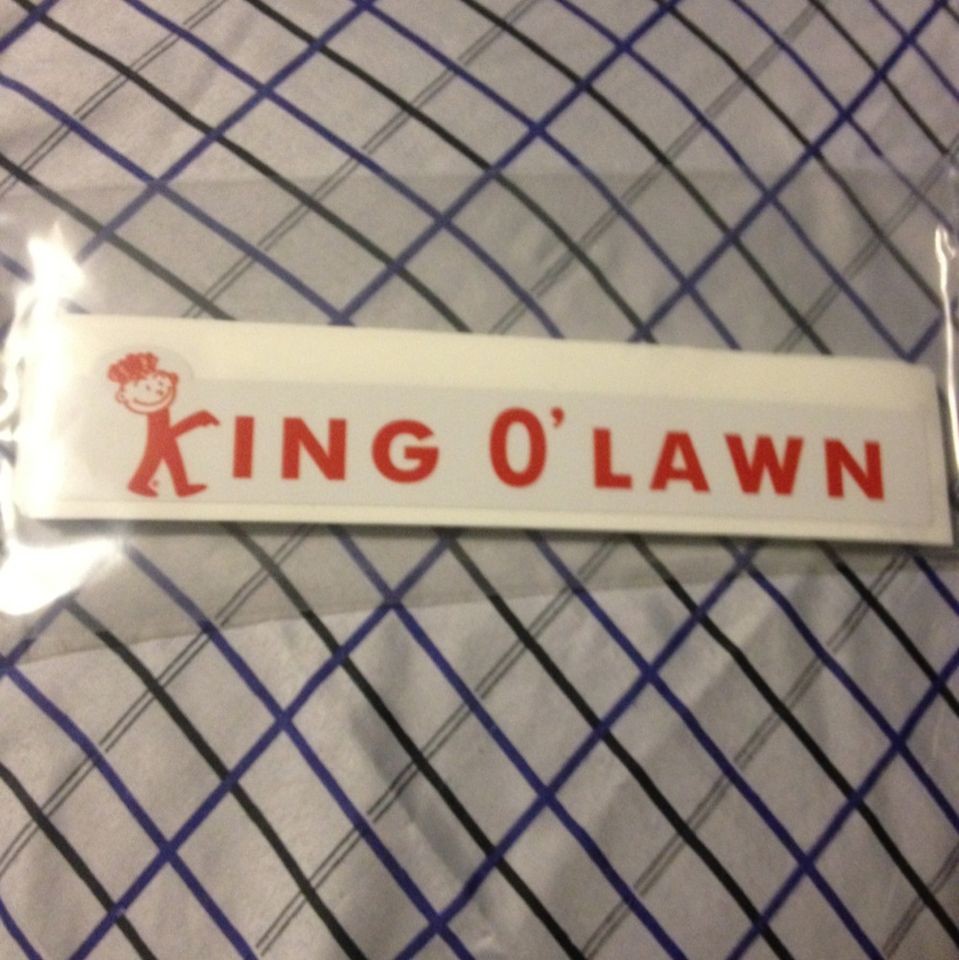 King OLawn Vintage Lawn Mower Decal For Reel Mowers