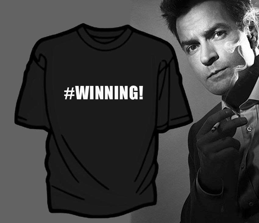 Charlie Sheen #Winning Twitter Funny Meltdown T shirt