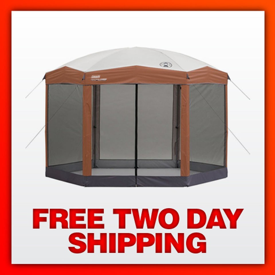NEW & SEALED Coleman 12x10 Hex Instant Screened Shelter with Wheeled 