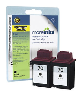   Remanufactured No.70 Black Ink Cartridges for Lexmark Compaq Printers