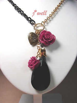red rose necklace in Necklaces & Pendants