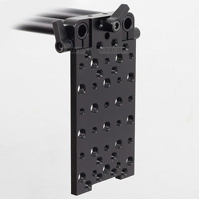 Vertical Mount Cheese Plate Base Rod Clamp fr 15mm Rod Support DSLR 