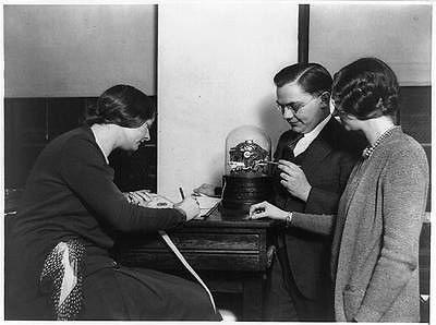   Griensman,Lois Dent,S Parry,Stock Exchange,ticker tape machine,NY,1930
