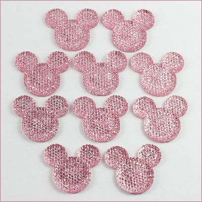   Minnie Mouse Shape Resin Flatback Hair Bow Center Scrapbooking Crafts