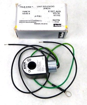 PARKER 3F4C75 Solenoid Coil for Gold Ring Valves i10