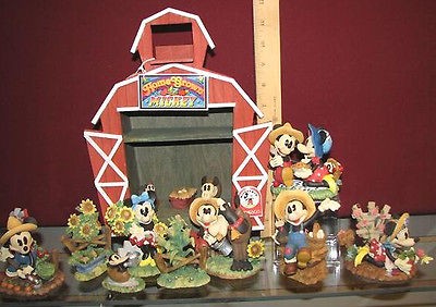 10 Piece Disney Mickey & Minnie Mouse Farm Figurine Set