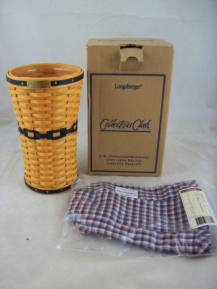 Longaberger J W Collection Miniature Umbrella Basket Combo NIB