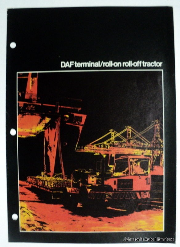 DAF 1976 Terminal Roll  On/Off Tractor Truck Brochure German & English 