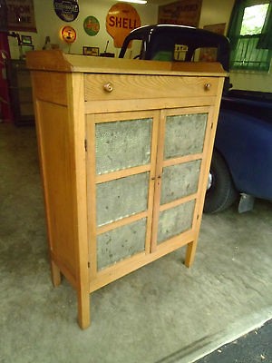 1860s 6 Star Tin Pie Safe Cupboard, Oak & Ash , with Gallery