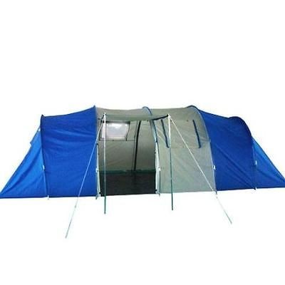 10 Man/Person 2+1Room Tunnel Camping Family Group Tent 3 season Free 