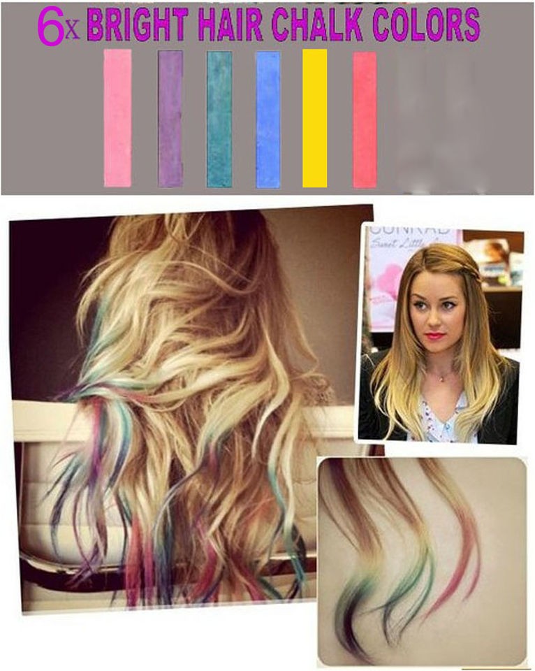   Temporary Hair Color Pastel Chalk Pink Purple Teal Blue Yellow Red