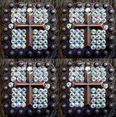 CONCHOS HEADSTALL SADDLE BLANKET TACK COWGIRL CRYSTALS RODEO 
