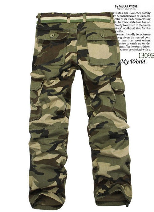 NEW MEN MILITARY ARMY CARGO CAMO COMBAT WORK PANTS TROUSERS SIZE 29 38 