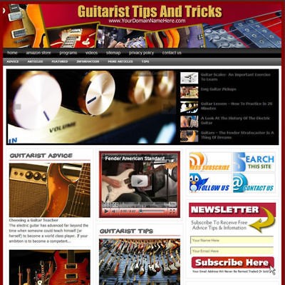Established GUITAR TIPS Turnkey Website For Sale .(Websites by 
