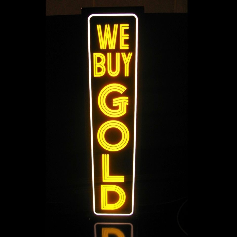Best Looking WE BUY GOLD Light Box Sign, Jewelry, Pawn Shop Neon 