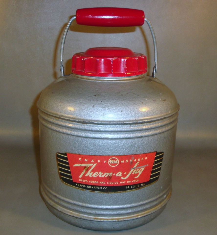 Vintage 1950s Knapp Monarch Picnic Cooler 1 Gallon Therm A Jug EXC 