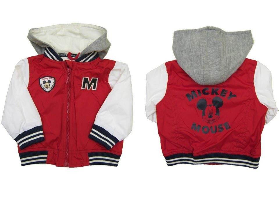 Baby Boys Disney Mickey Mouse Nylon Baseball Jacket 3 6 9 months