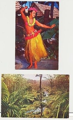 vintage postcards 1962 hawaii hula girls 7007 