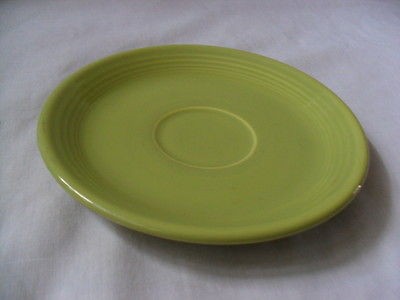   OLD FIESTA CHARTREUSE GREEN SAUCER CUP PLATE FIESTAWARE HOMER LAUGHLIN