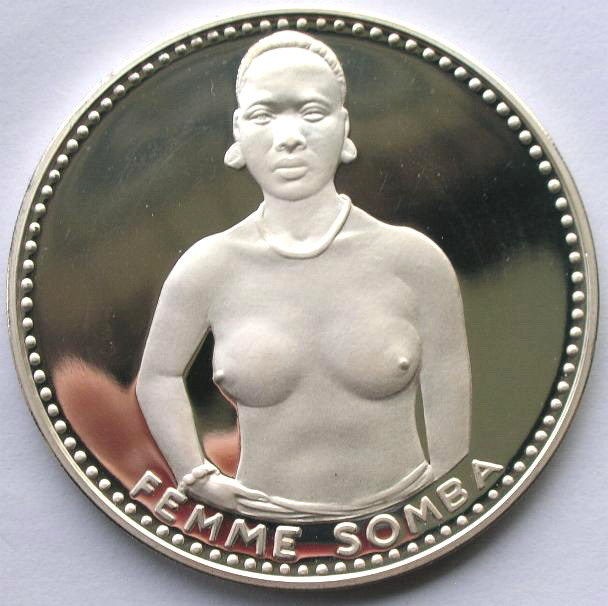 Dahomey 1971 Somba Woman 1000 Francs 1.65oz Silver Coin,Proof