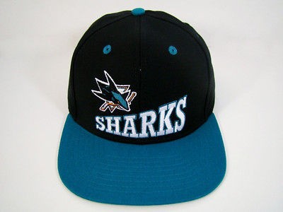 san jose sharks snapback hat black delta logo nhl